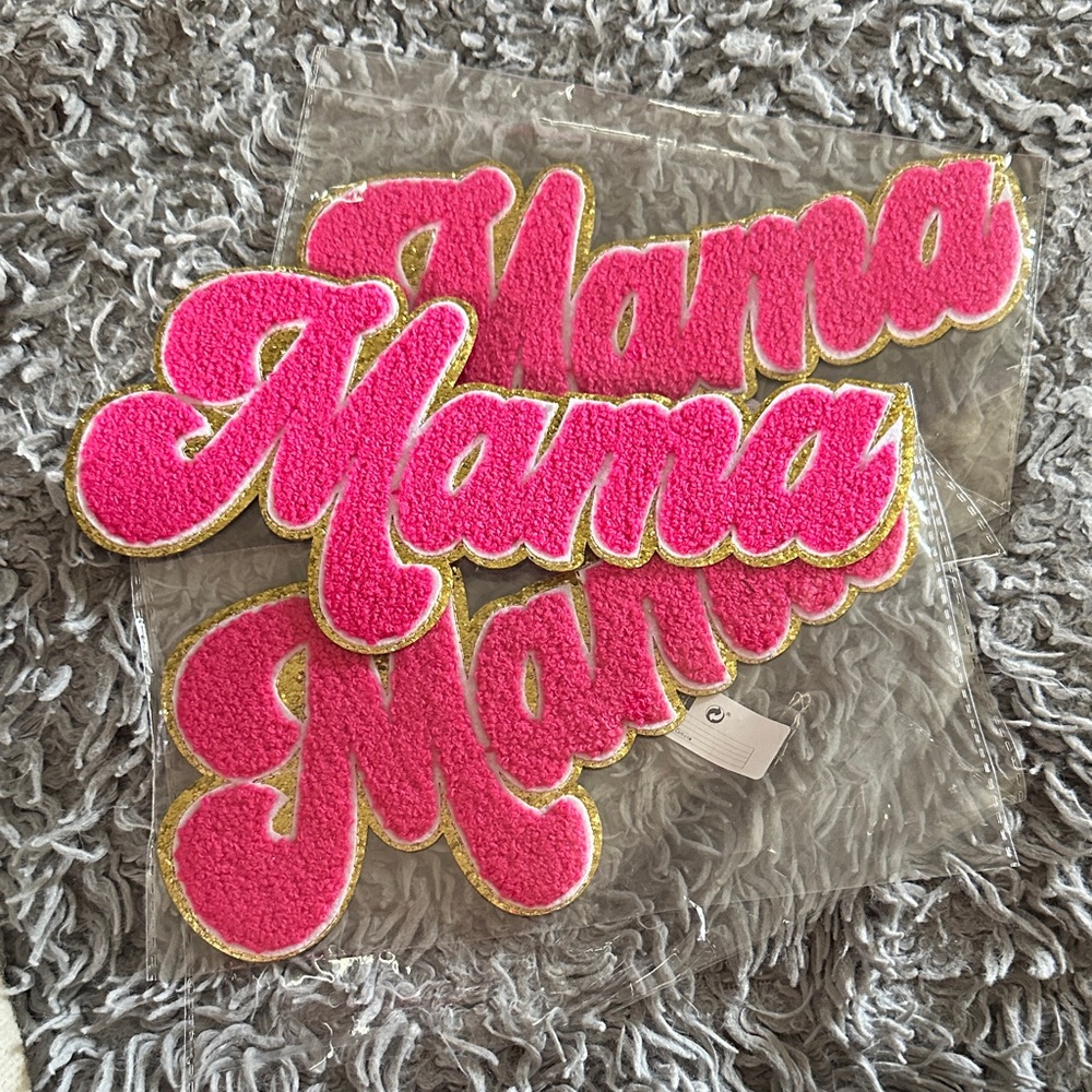 Pink 'Mama' Patch Set